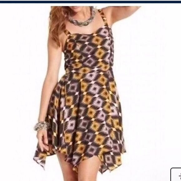 Bar III Multicolored Geometric Designed Fit and Flare Dress (Size: Medium) - Picture 3 of 12